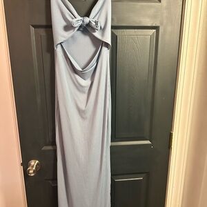 Elegant Blue Maxi Dress